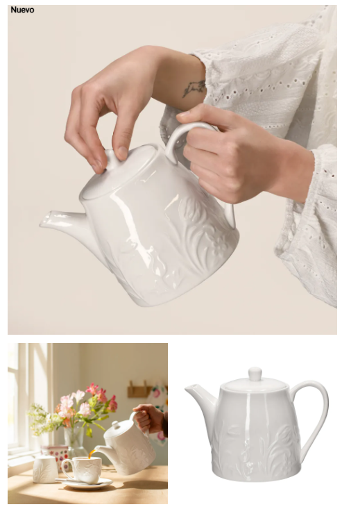 Tetera de porcelana